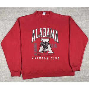 Vintage University of Alabama Crimson Tide UA Sweatshirt Mascot Bama Mens L
